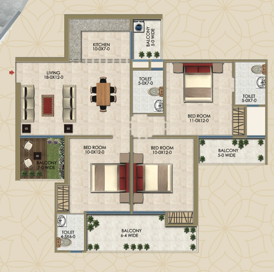 RG Pleiaddes 3bhk