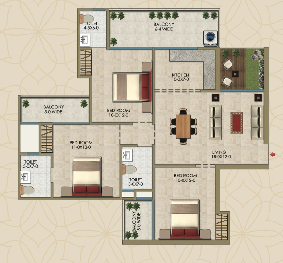 RG Pleiaddes 4 bhk