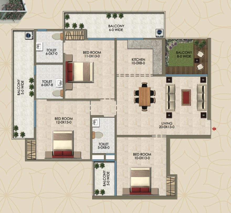 4RG Pleiaddes 4bhk